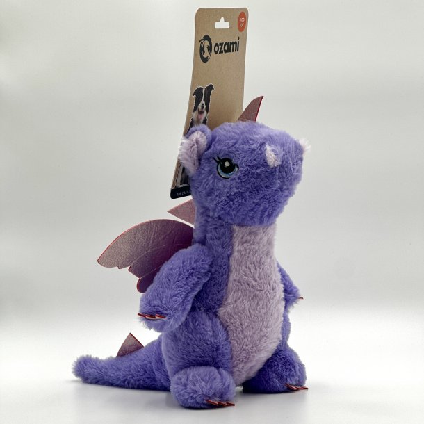 Ozami - Dino Bamse med Vinger, Lilla - 34cm