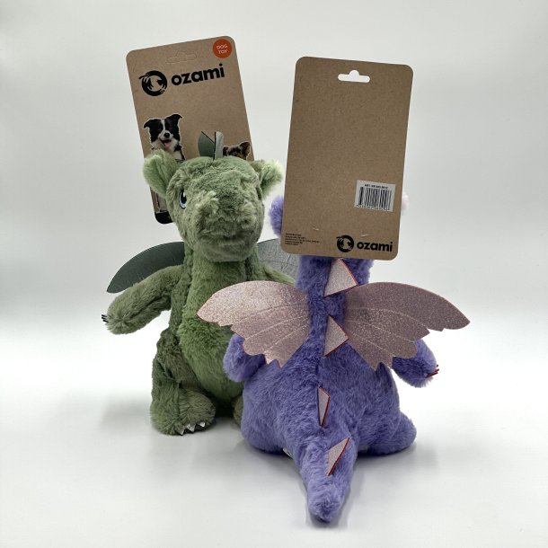 Ozami - Dino Bamse med Vinger, Lilla - 34cm