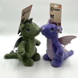 Ozami - Dino Bamse med Vinger, Gr�n - 34cm