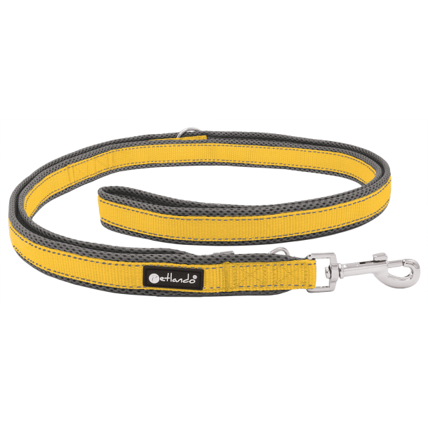 Petlando Outdoor Justerbar Hundesnor - Gul/gr