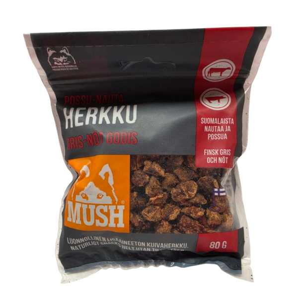 MUSH - Minisnack Gris &amp; Okse, 80g