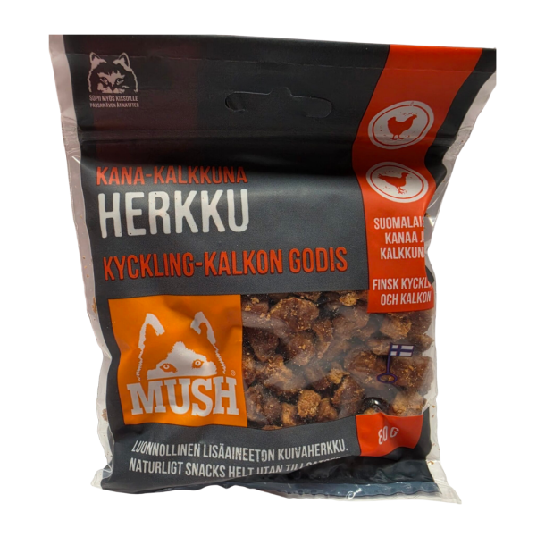 MUSH - Minisnack Kylling &amp; Kalkun, 80g