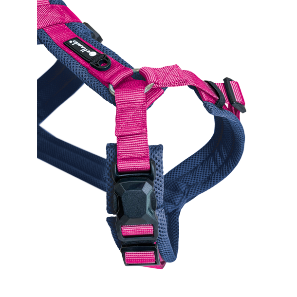Petlando Y-Comfort Magnetech Hundesele - Fuchsia/Navy