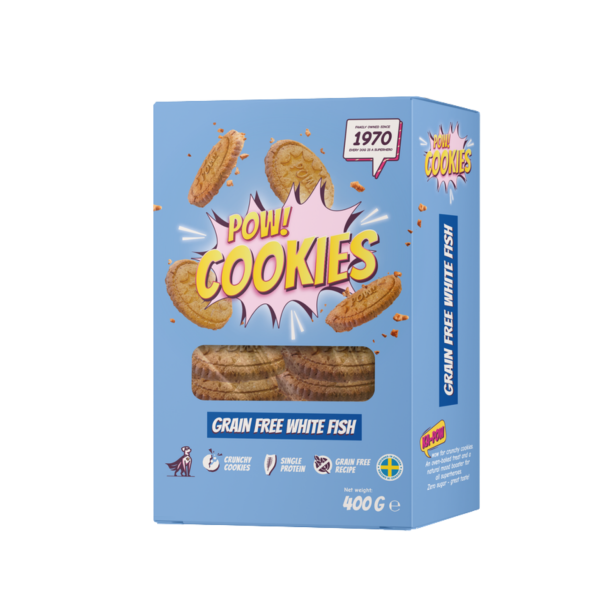 POW Dog kornfri Cookie - Whitefish, 400g