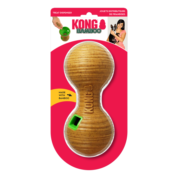 Kong Bamboo Slow Feeder Dumbbell Aktivering & Strategilegetøj