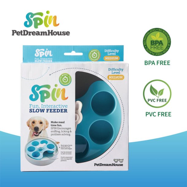 PetDreamHouse - Spin Interactive Slow Feeder Sk�l, Palette Level 2 Startpakke
