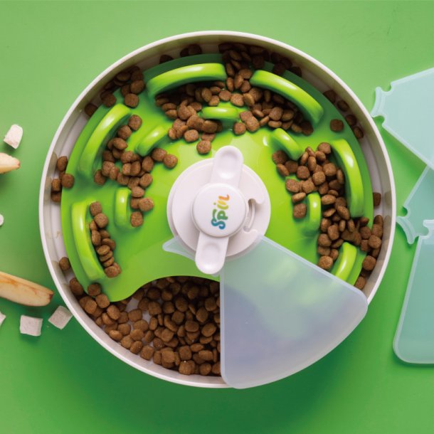 PetDreamHouse - Spin Interactive Slow Feeder Sk�l, UFO Maze Level 3 startpakke