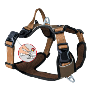 Petlando - Outdoor Magnetech Hundesele, Mocha/ Cognac