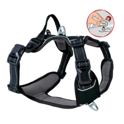 Petlando - Outdoor Magnetech Hundesele, Sort/ Gr�