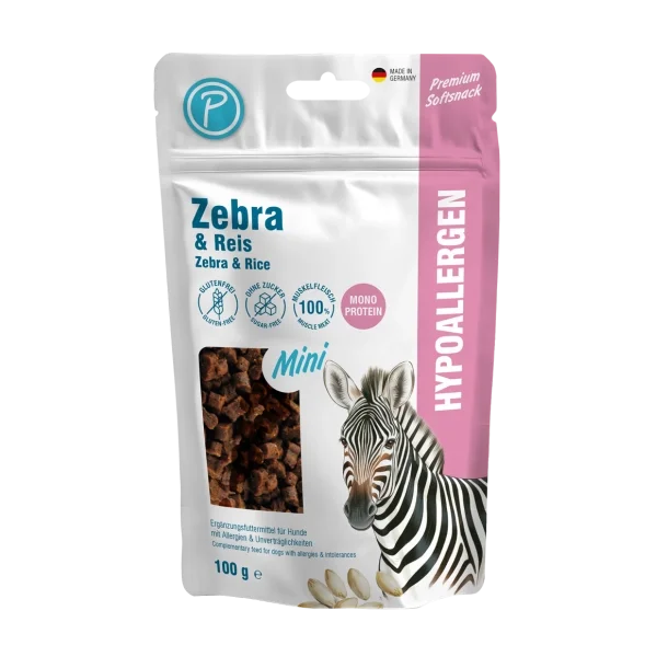 Petlando - Hypoallergen Mini Soft treat m. Zebra, 100G
