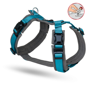 Petlando Y-Comfort Magnetech Hundesele - Gr�/Pretroleum