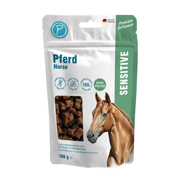 Petlando - Sensitive Maxi Softs treat m. Hest, 100G