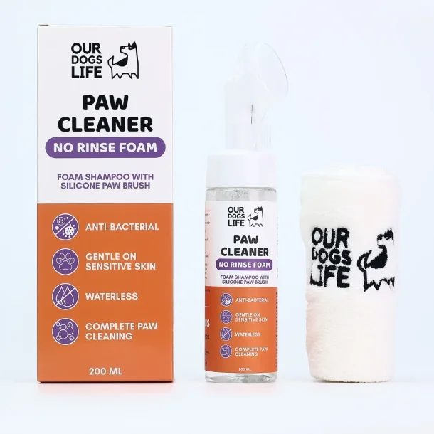 OurDogsLife - No rinse poteskum m. b�rste &amp; h�ndkl�de