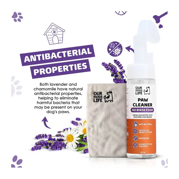 OurDogsLife - No rinse poteskum m. b�rste &amp; h�ndkl�de