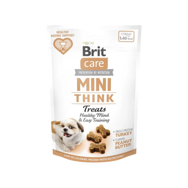 Brit - Mini Kalkun, gr�skar &amp; peanutbutter treats, 50g