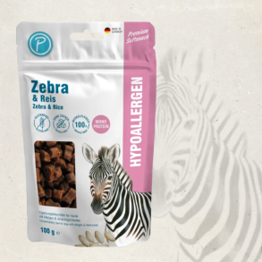 Petlando - Hypoallergen Maxi Soft treat m. Zebra, 100G