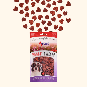 Antos - Hundgodis kanin hjerter, 100g