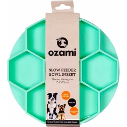 Ozami - Slow Feeder Bowl Insert Green Hexagon