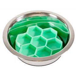 Ozami - Slow Feeder Bowl Insert Green Hexagon