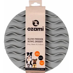 Ozami - Slow Feeder Bowl Insert Grey Wave