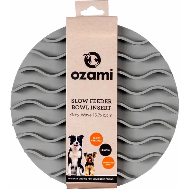 Ozami - Slow Feeder Bowl Insert Grey Wave