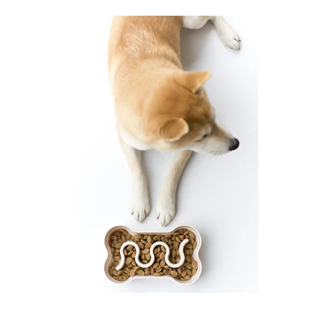 Inooko Slowfeeder�fodersk�l S/M - R�d