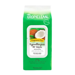 Tropiclean - Hypo Allergenic Wipes, 100 stk