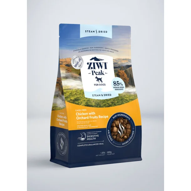 Ziwipeak - Dampet &amp; Trret, Frilands kylling m. frugt 800 gram