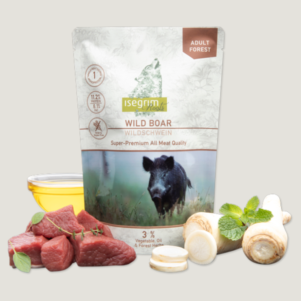 Isegrim - Vildsvin m. Pastinak, Hrfrolie &amp; skovurter, 410gr 