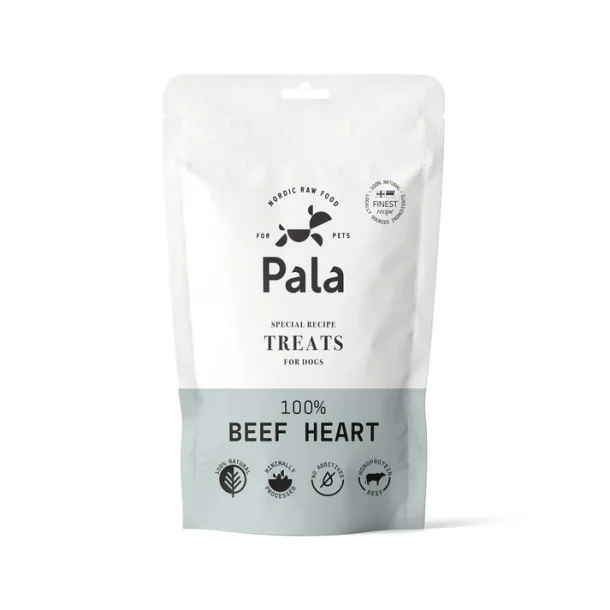 PALA TREATS 100% Oksehjerte 100g