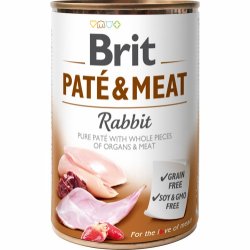 Brit Pat&eacute; &amp; Meat Vdfoder, Kanin - 400 g 