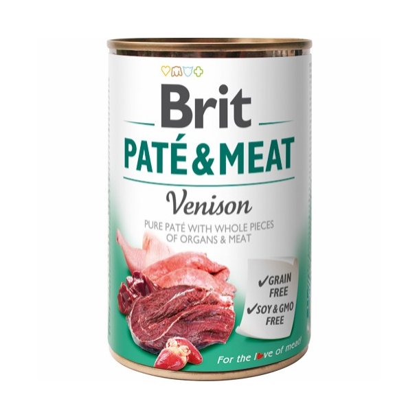 Brit Pat&eacute; &amp; Meat Vdfoder, Vildt - 400 g 