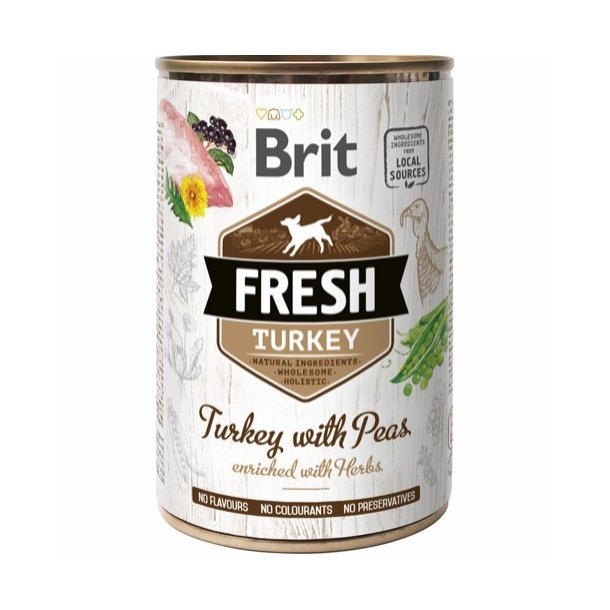 Brit Fresh Vdfoder, Kalkun &amp; rter - 400 g