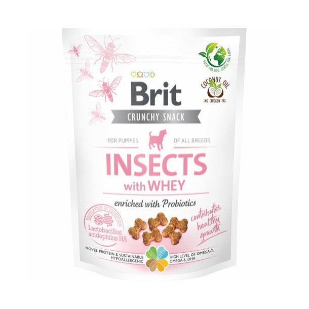 Brit Puppy Crunchy Cracker, Insekter &amp; Valle - 200 g