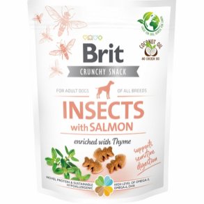 Brit Care Crunchy Cracker, Insekter, Laks & Timian - 200 g
