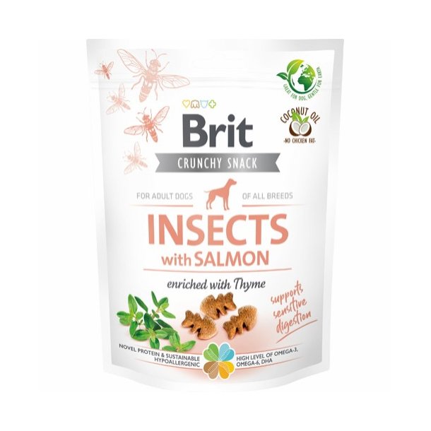 Brit Care Crunchy Cracker, Insekter, Laks &amp; Timian - 200 g
