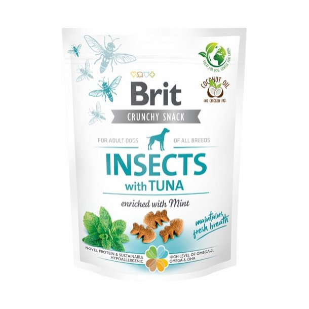 Brit Care Crunchy Cracker, Insekter, Tun &amp; Mint - 200 g