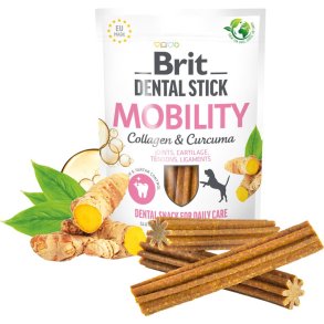 Brit Dental Stick Mobility, Kollagen & Gurkemeje - 7 stk.