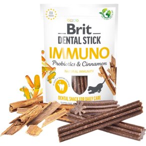 Brit Dental Stick Immuno, Probiotika & Kanel - 7 stk.