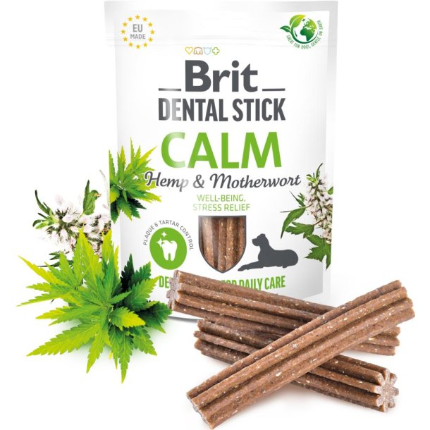 Brit Dental Stick Calm, Hamp &amp; Moderurt - 7 stk.