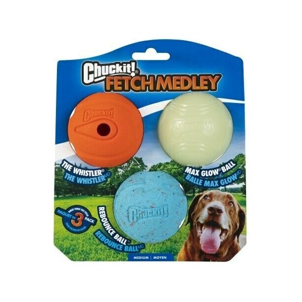 Chuckit Fetch Medley (3 bolde i en)