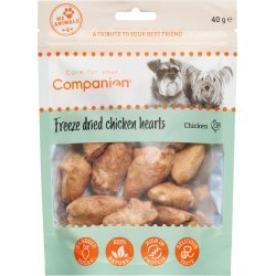 Companion Freeze dried chicken hearts, kyllingehjerte - 40g