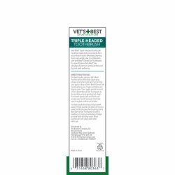 Vet's Best 3 delt hunde tandbrste, 21 cm