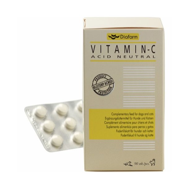 Diafarm C-Vitamin tabl. 90 stk t/hund og t/kat