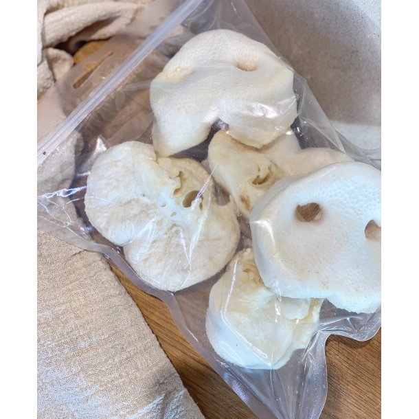 Hvide puffede grisetryner - 5 stk.