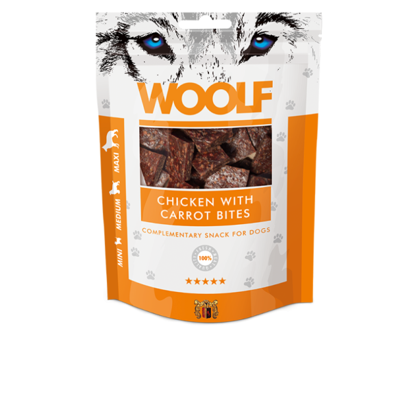 Woolf Kyllingebidder Med Gulerod, 100g