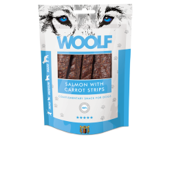 Woolf Laksestrimler med Gulerod, 100g