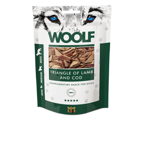 Woolf Trekanter af Lam og Torsk, 100g