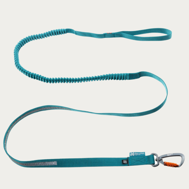 Non-stop - Touring bungee hundesnor - Teal   2,8 m / 23mm