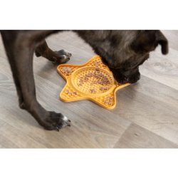 Lick'n'Snack mat, silicone, 23.5 cm, yellow